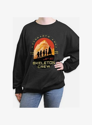 Skeleton Crew Group Silhouettes Womens Oversized Sweatshirt