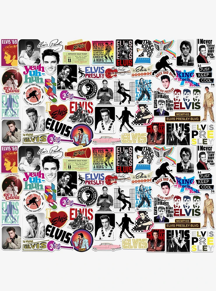Elvis Presley 100ct Vinyl Stickers Variety Pack