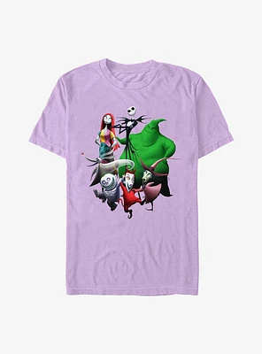 Disney The Nightmare Before Christmas Groupshot Girls Slouchy Garment Dye T-Shirt