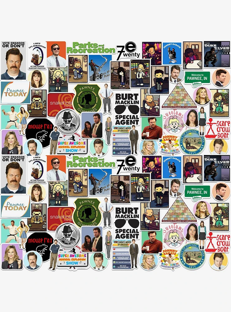 Parks and Recreation 100ct Vinyl Stickers Variety Pack
