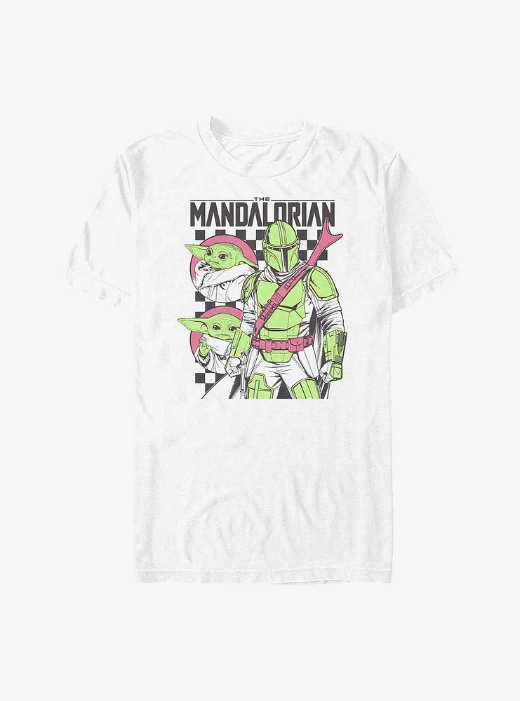 Star Wars The Mandalorian Mando Checkered T-Shirt