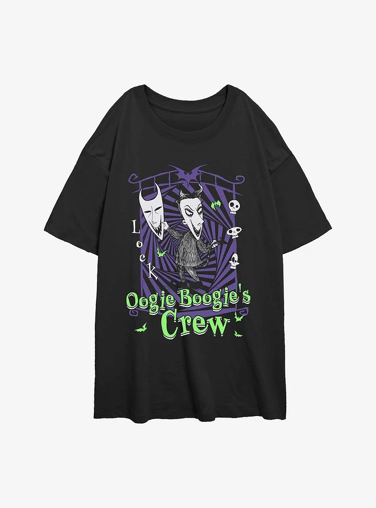 Disney The Nightmare Before Christmas Boogies Crew Lock Womens Oversized T-Shirt