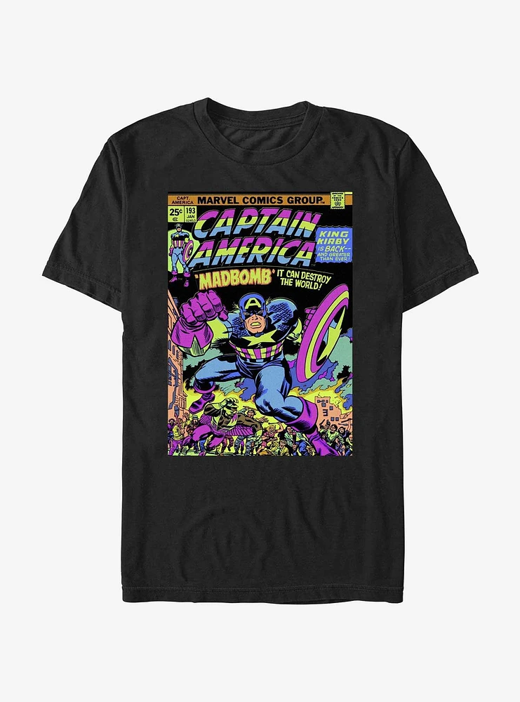 Marvel Captain Comic Neon T-Shirt