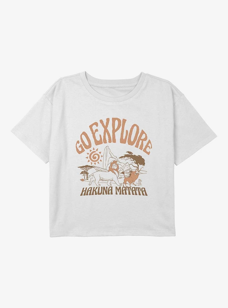Disney The Lion King Dsny Go Explore Youth Girls Boxy T-Shirt