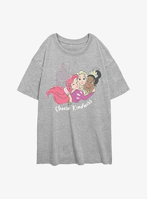 Disney Princesses Choose Kindness Womens Oversized T-Shirt