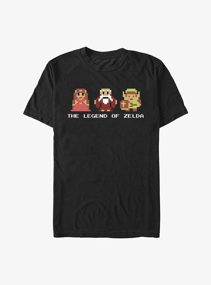 The Legend Of Zelda Pixelated Trio T-Shirt