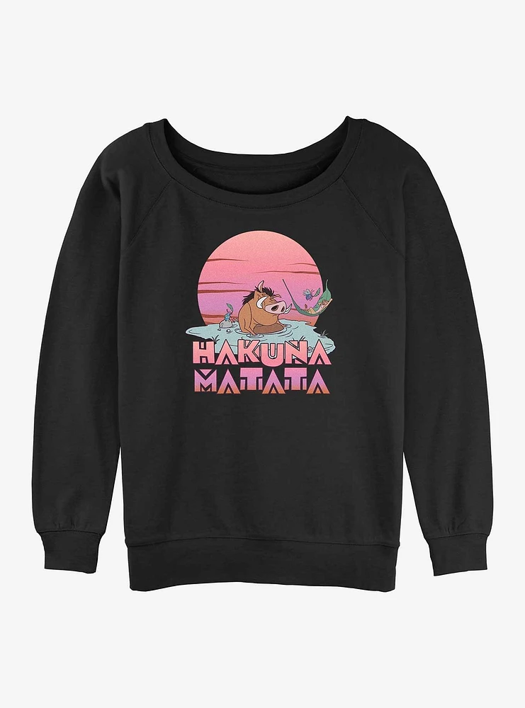 Disney The Lion King Hakuna Matata Vacay Womens Slouchy Sweatshirt