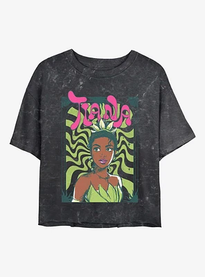 Disney The Princess And Frog Groovy Tiana Mineral Wash Womens Crop T-Shirt