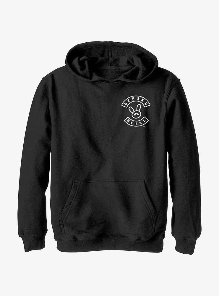 My Pet Hooligan Defend Rebel Pocket Logo Youth Hoodie