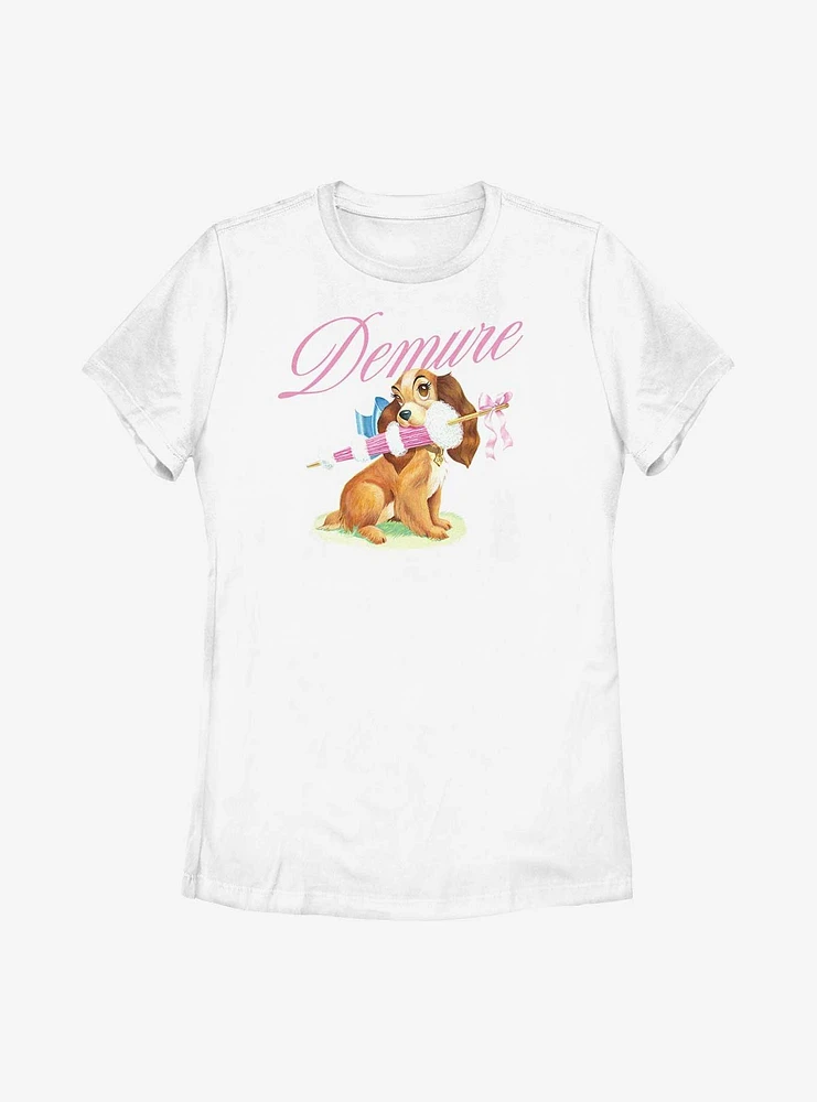 Disney Lady And The Tramp Demure Womens T-Shirt