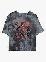 Disney Villains Brutal Out There Tie Dye Crop Womens T-Shirt