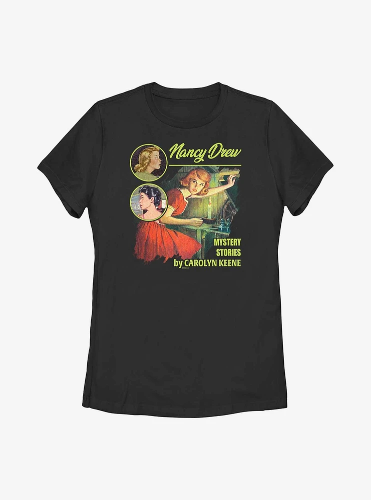 Nancy Drew Mystery Pulp Comic Womens T-Shirt