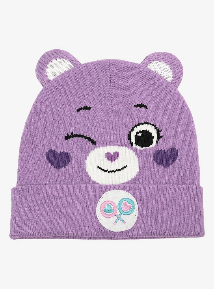 Care Bears Share Bear Face Acrylic Knit Beanie With Ears