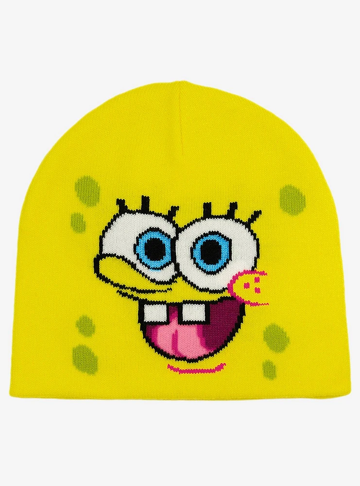 SpongeBob SquarePants Face Beanie Acrylic Knit Beanie Without Cuff