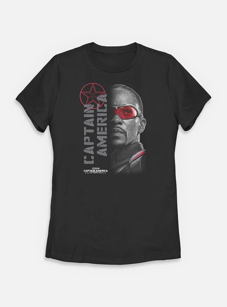 Marvel Captain America: Brave New World Red Lens Flare Womens T-Shirt