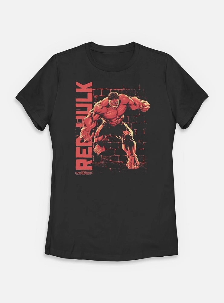 Marvel Captain America: Brave New World Stone Wall Red Hulk Womens T-Shirt