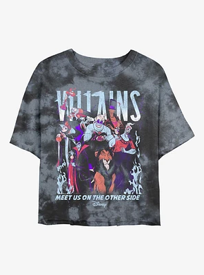 Disney Villains Meet Us On The Other Side Tie-Dye Womens Crop T-Shirt