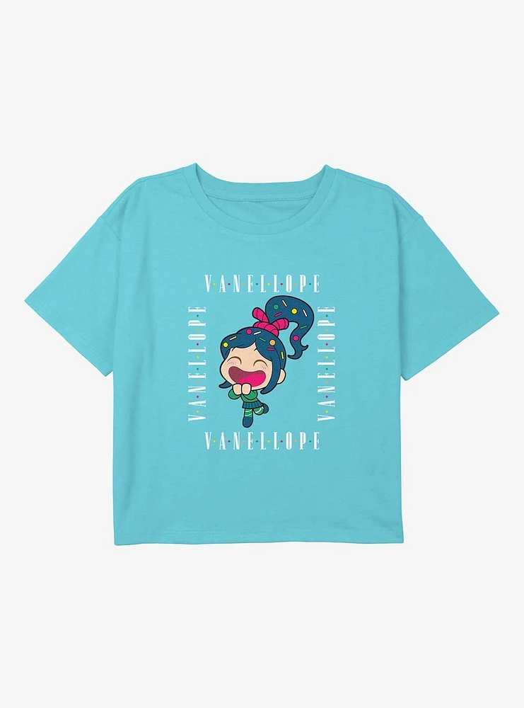 Disney Wreck It Ralph Vanellope Smile Shake Youth Girls Boxy T-Shirt