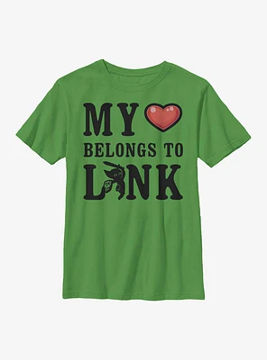 The Legend Of Zelda My Heart Belongs To Link Youth T-Shirt