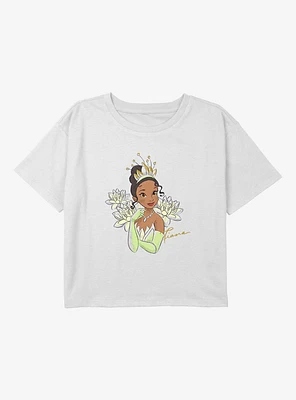 Disney The Princess And Frog Sketchy Tiana Youth Girls Boxy T-Shirt