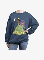 Disney The Princess And Frog Tiana Womens Oversized Sweatshirt