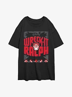 Disney Wreck It Ralph Stack Womens Oversized T-Shirt