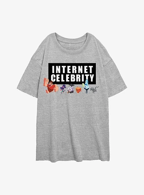 Disney Wreck It Ralph Internet Celebrity Womens Oversized T-Shirt