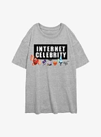 Disney Wreck It Ralph Internet Celebrity Womens Oversized T-Shirt