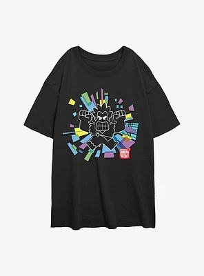 Disney Wreck It Ralph Internet Womens Oversized T-Shirt