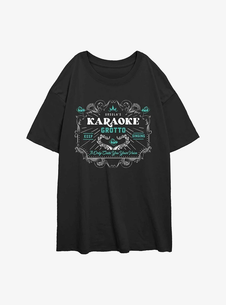 Disney Villains Ursulas Karaoke Grotto Only Costs You Your Voice Womens Oversized T-Shirt