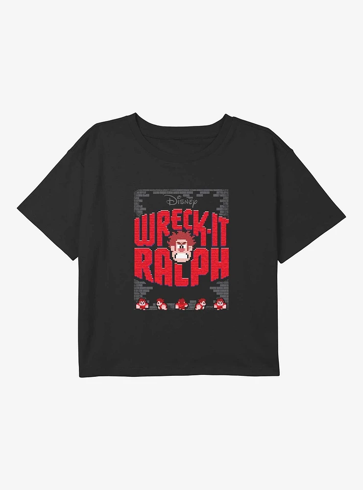 Disney Wreck It Ralph Stack Youth Girls Boxy T-Shirt