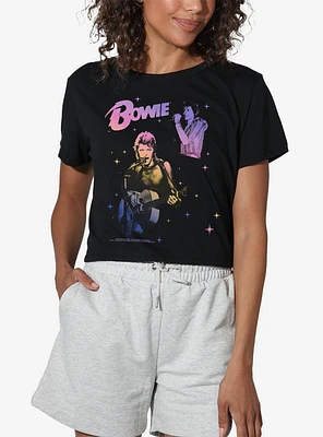 David Bowie Rainbow Gradient Women's Crop Top T-Shirt