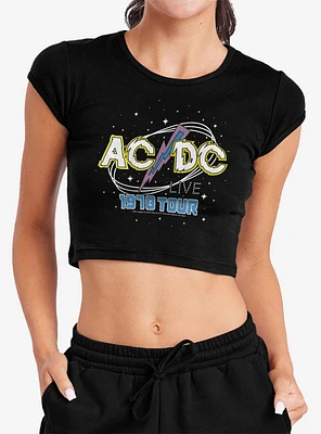 AC/DC Live Cap Sleeve Baby Rib Women's Crop Top