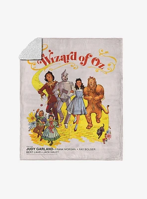 The Wizard of Oz Cast Poster Silk Touch Sherpa Throw Blanket