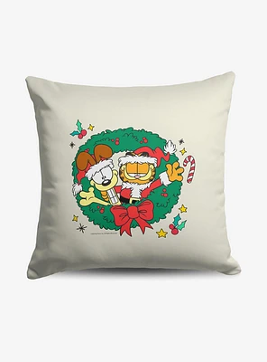 Garfield Garf Odie Wreath Throw Pillow