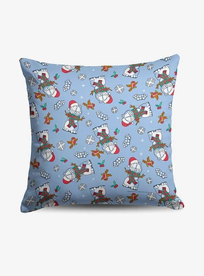 Garfield Snowman Garf Throw Pillow