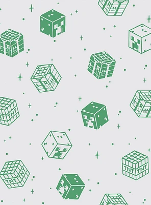 Minecraft Grey Blocks Peel & Stick Wallpaper