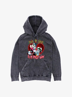 DC Comics Batman Youre The Joker To My Harley Quinn Mineral Wash Hoodie
