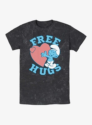The Smurfs Free Hugs Mineral Wash T-Shirt
