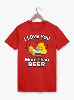 The Simpsons I Love You More Than Beer T-Shirt