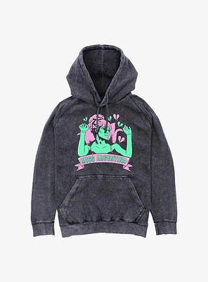 Beetlejuice Miss Argentina Hearts Mineral Wash Hoodie