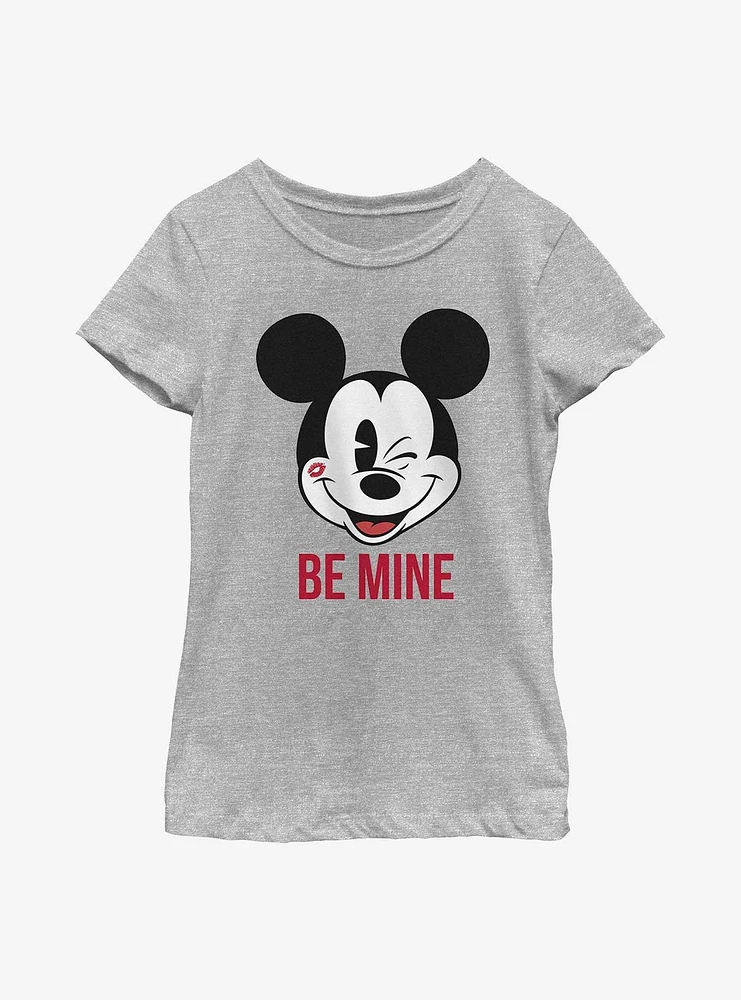 Disney Mickey Mouse Be Mine Face Youth Girls T-Shirt