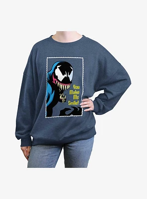 Marvel Venom You Make Me Smile Womens Oversized Sweatshirt