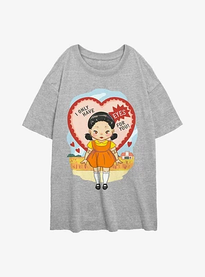 Squid Game I Only Have Eyes For You Womens Oversized T-Shirt