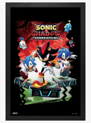 Sonic Shadow Generations Game Key Art Framed Wall Art