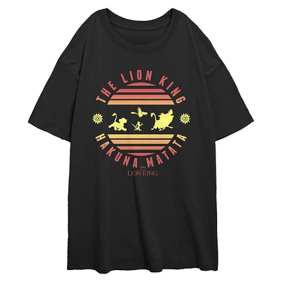 Disney The Lion King Hakuna Matata Sunset Womens Oversized T-Shirt