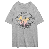 Disney The Lion King Hakuna Matata No Worries Circle Womens Oversized T-Shirt