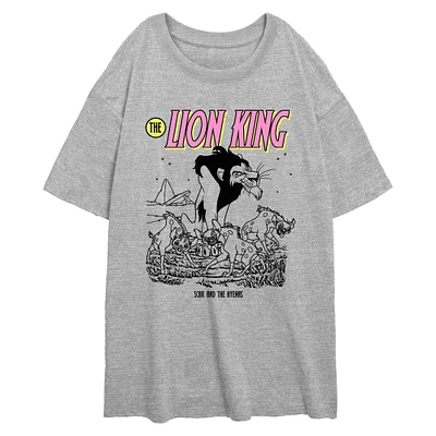 Disney The Lion King Scar And Hyenas Womens Oversized T-Shirt