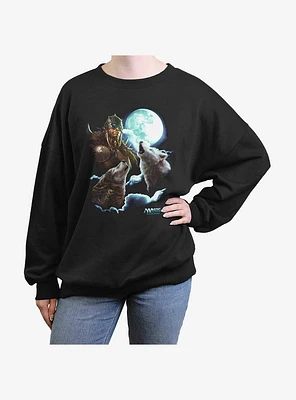 Magic: The Gathering Garruk Full Moon Womens Oversized Sweatshirt