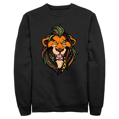 Disney The Lion King Scar Pattern Face Sweatshirt